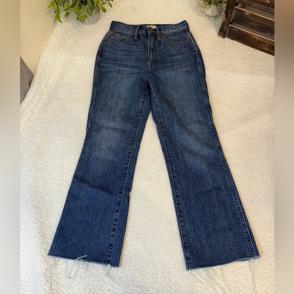 Madewell rigid demi boot crop jeans 24
